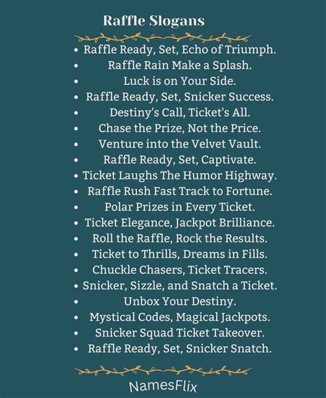 raffle prizes awaits you|101 Good Catchy Giveaway Slogans .